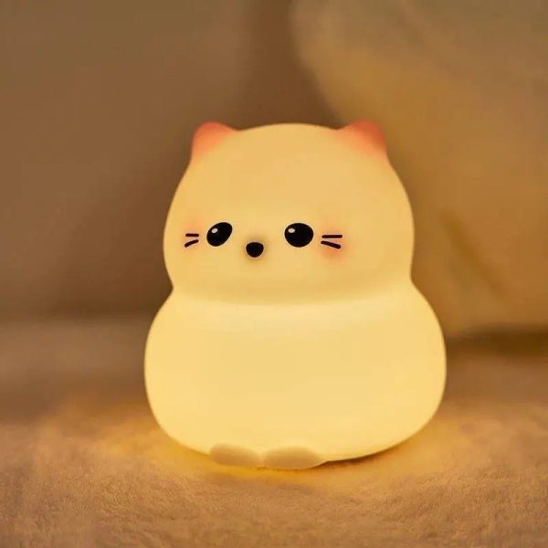 cat silicone sleep lamp