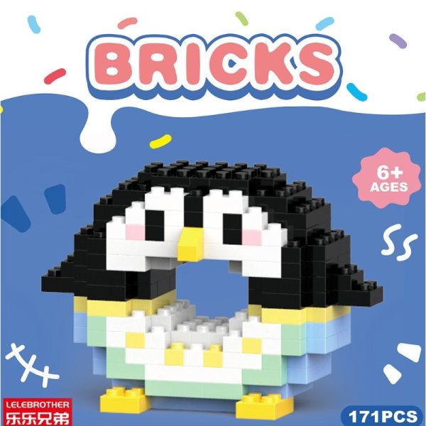 Lego Minifigure Donut Penguin Model