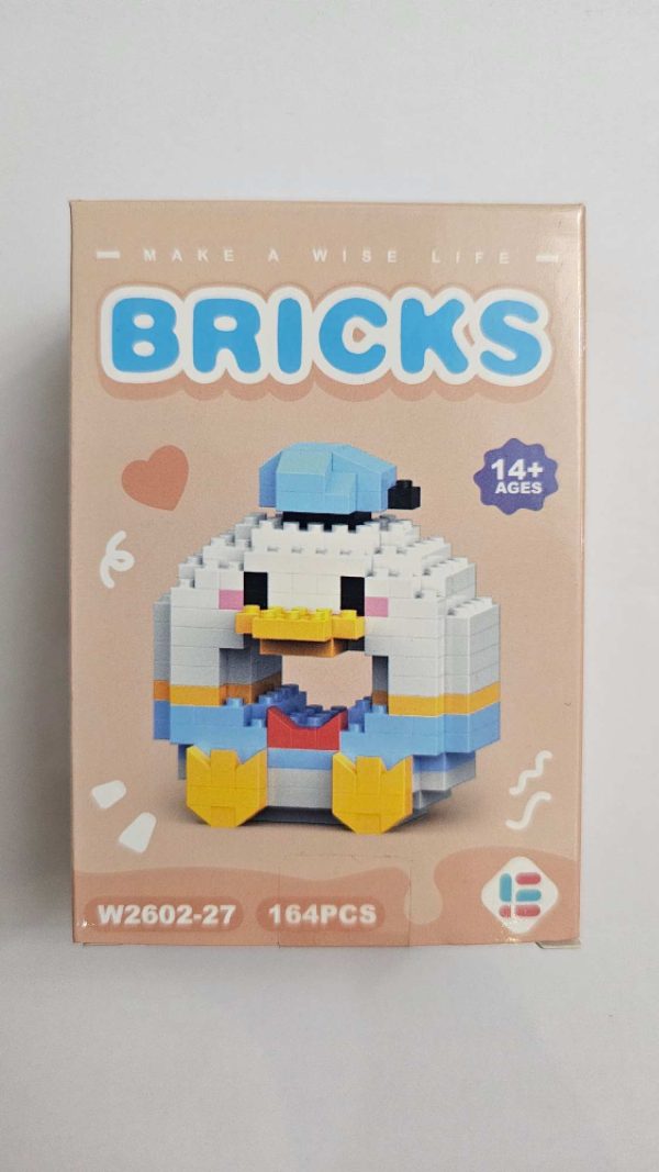 Lego minifigure Donald Duck Donut model