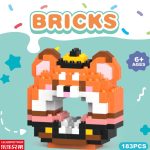 Lego minifigure Red Panda Donut model